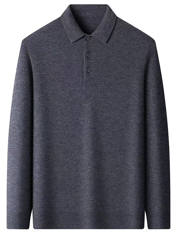 Designer Clothes Custom Knitwear Sweater Men&prime;s Polo Collar Clothing Plain Knitted Jersey Pullover Man Sweater