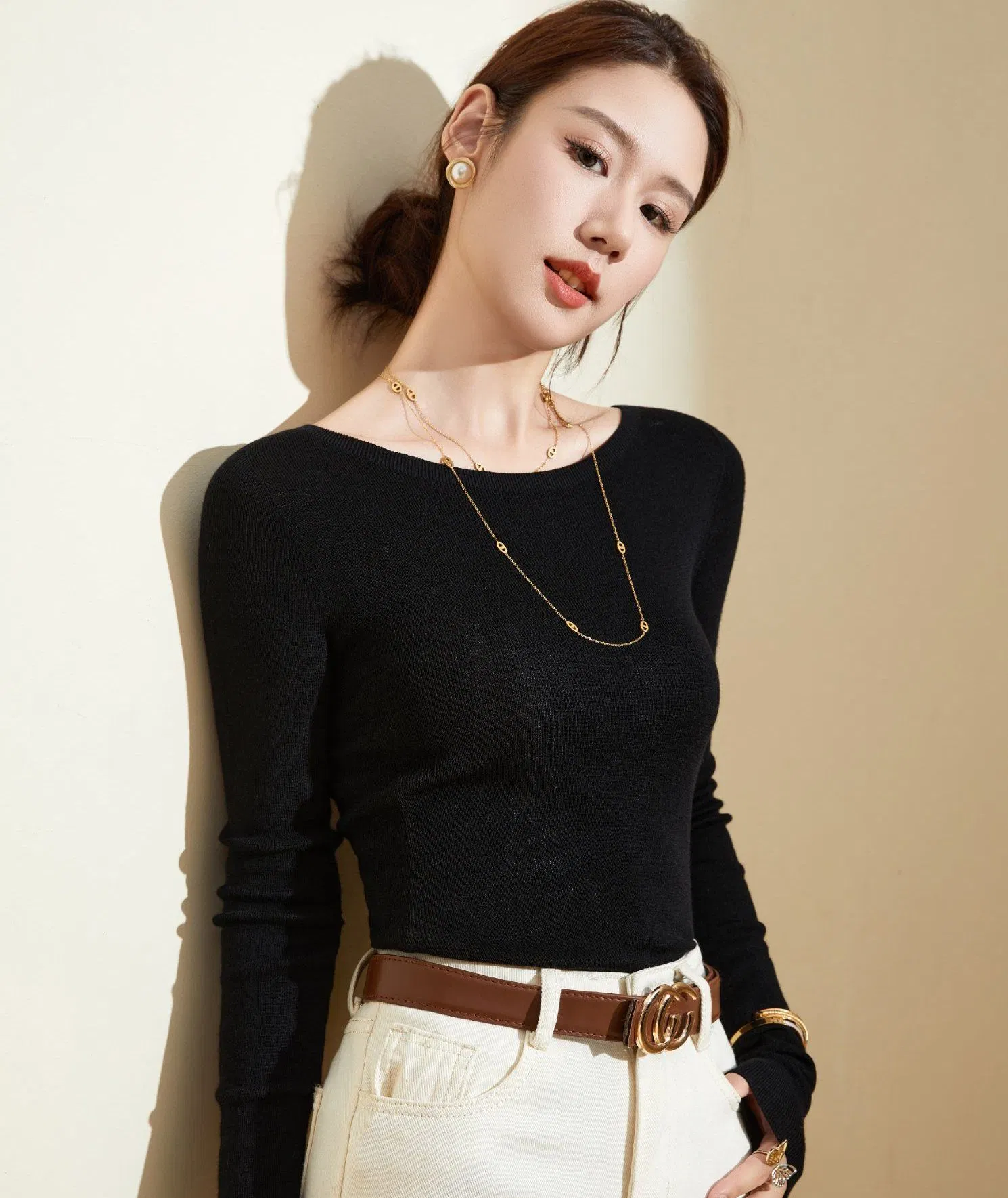 Women&prime;s Premium Lightweight Sweater - 100% Ultra-Soft Merino Wool