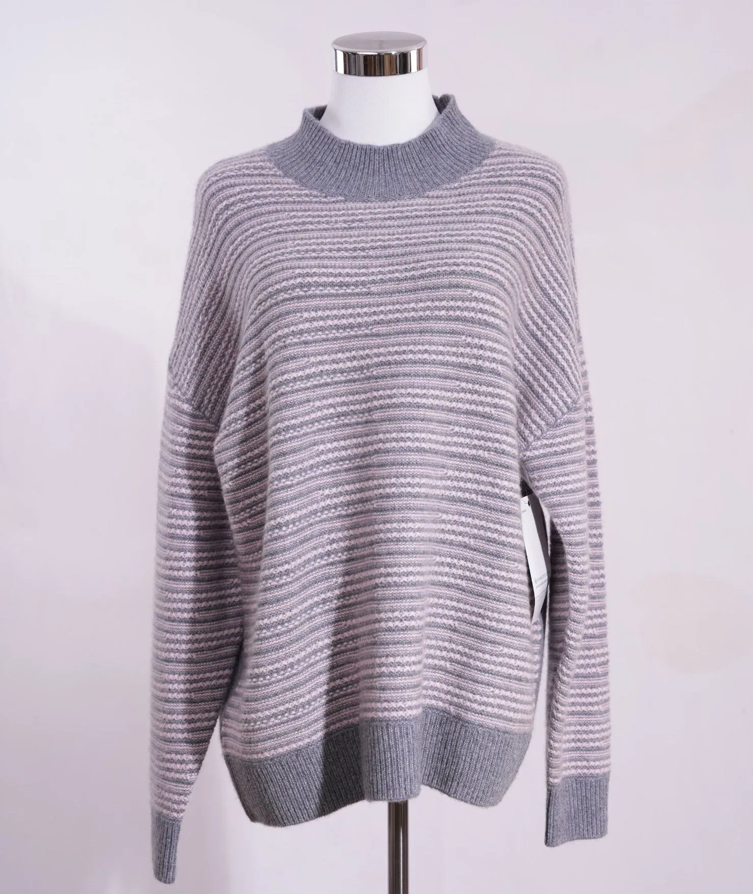 Luxury Women′s Striped Jumper Sweater - 100% Cashmere 424G