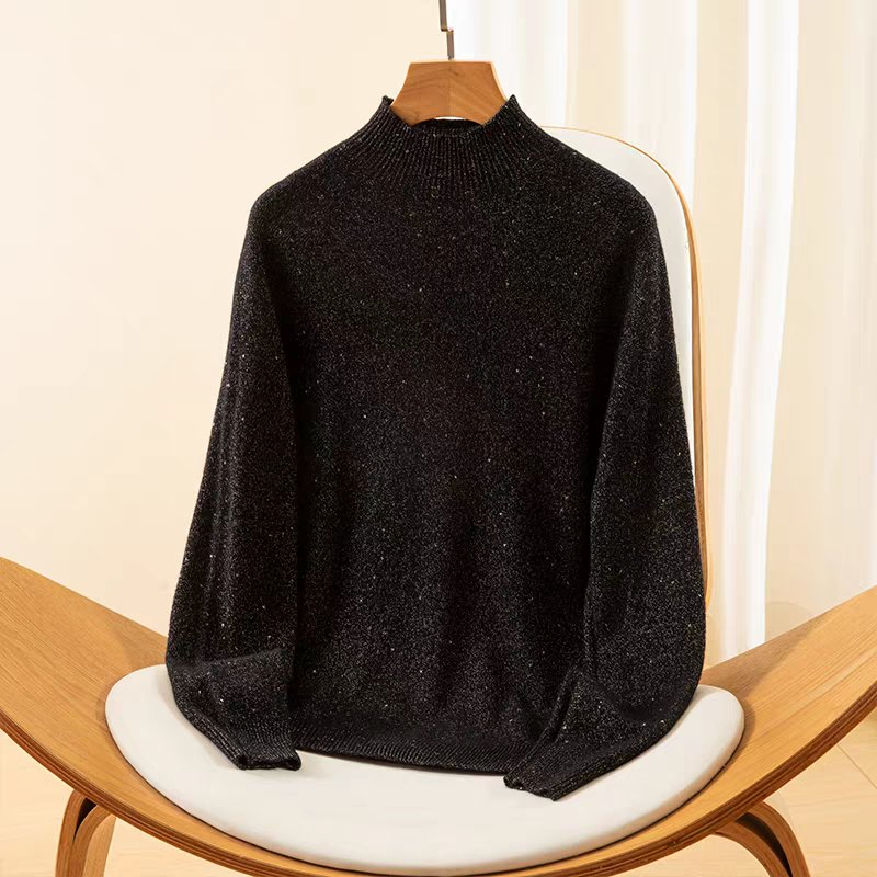 Women&prime;s Roundneck Jumper Ultra Soft Sweater - Premium 91% Wool and 9% Lurex