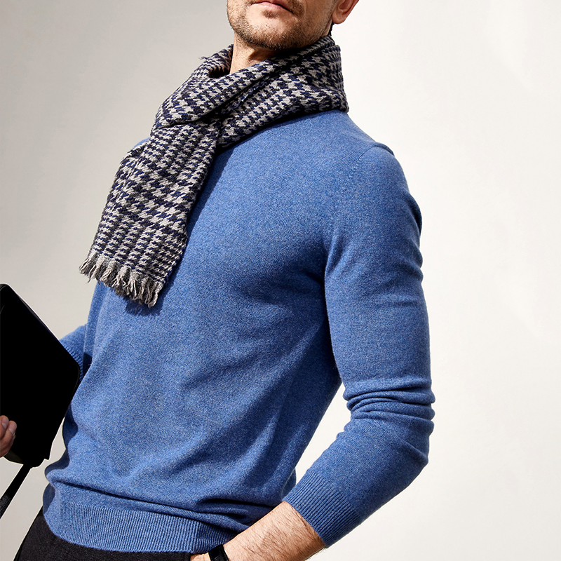 Square Fonda New Design Cashmere Men Pullover Custom Sweaters.