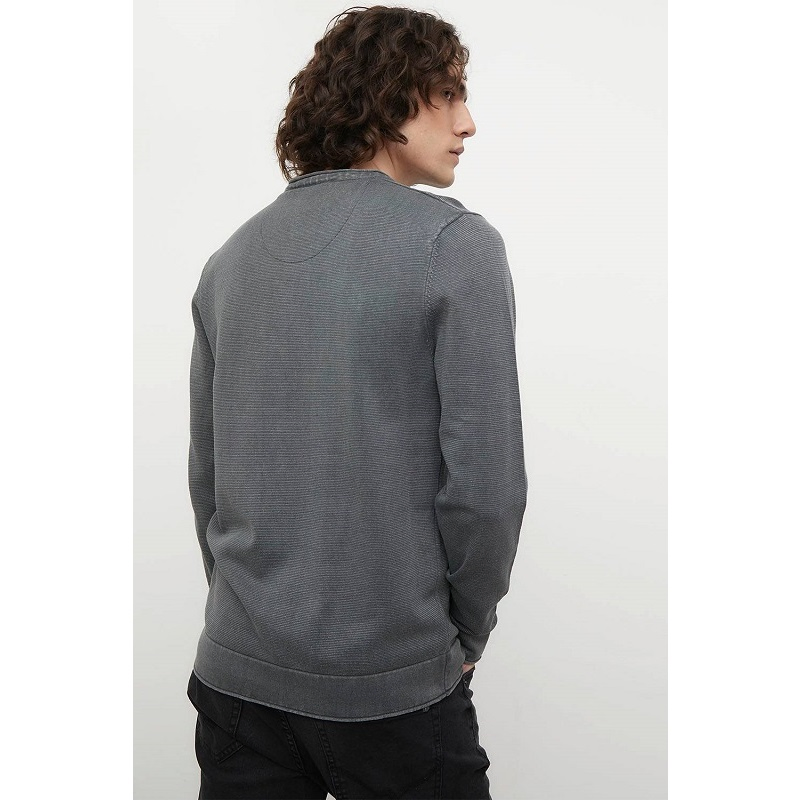 Men Pullover Garment Snow Wash Vintage Sweatshirts Top