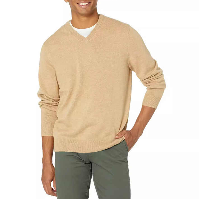 Long Sleeved Sweater V-Neck Pullover Knitted Spring and Autumn Business Men&prime;s Clothing Men&prime;s Sweater