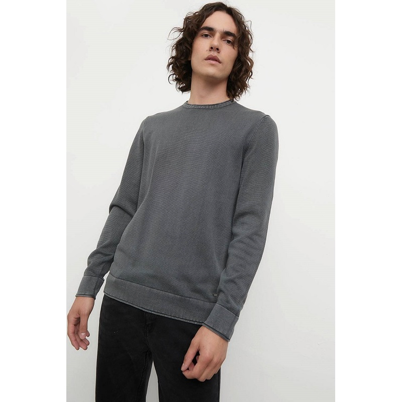 Men Pullover Garment Snow Wash Vintage Sweatshirts Top