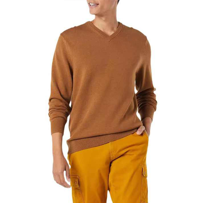 Long Sleeved Sweater V-Neck Pullover Knitted Spring and Autumn Business Men&prime;s Clothing Men&prime;s Sweater