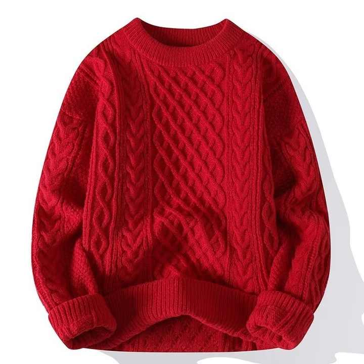 Men′s High Street O-Neck Collar Quilted Cashmere Sweater Winter Pullover Outwear with Print Logo Design for Spring Fall Summer