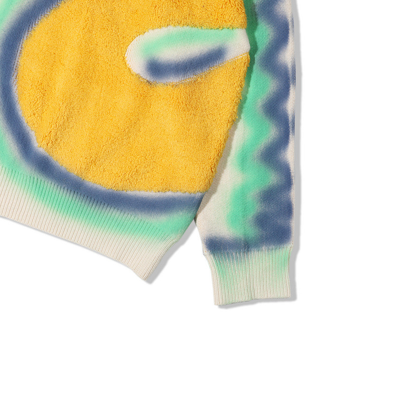 Color Block Stitching Harajuku Loose Cotton Sweater