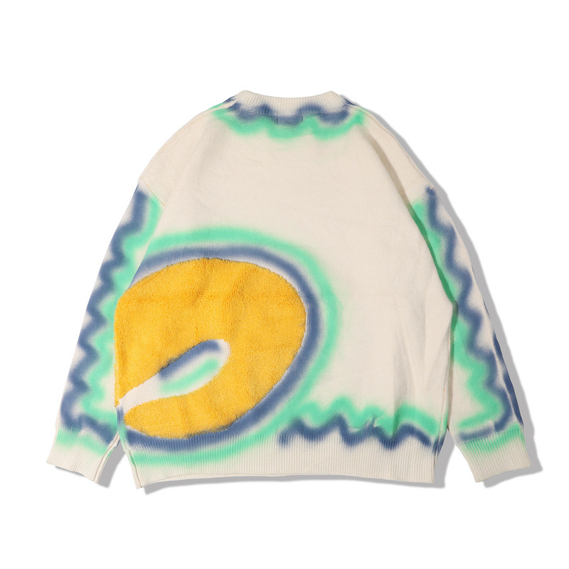 Color Block Stitching Harajuku Loose Cotton Sweater