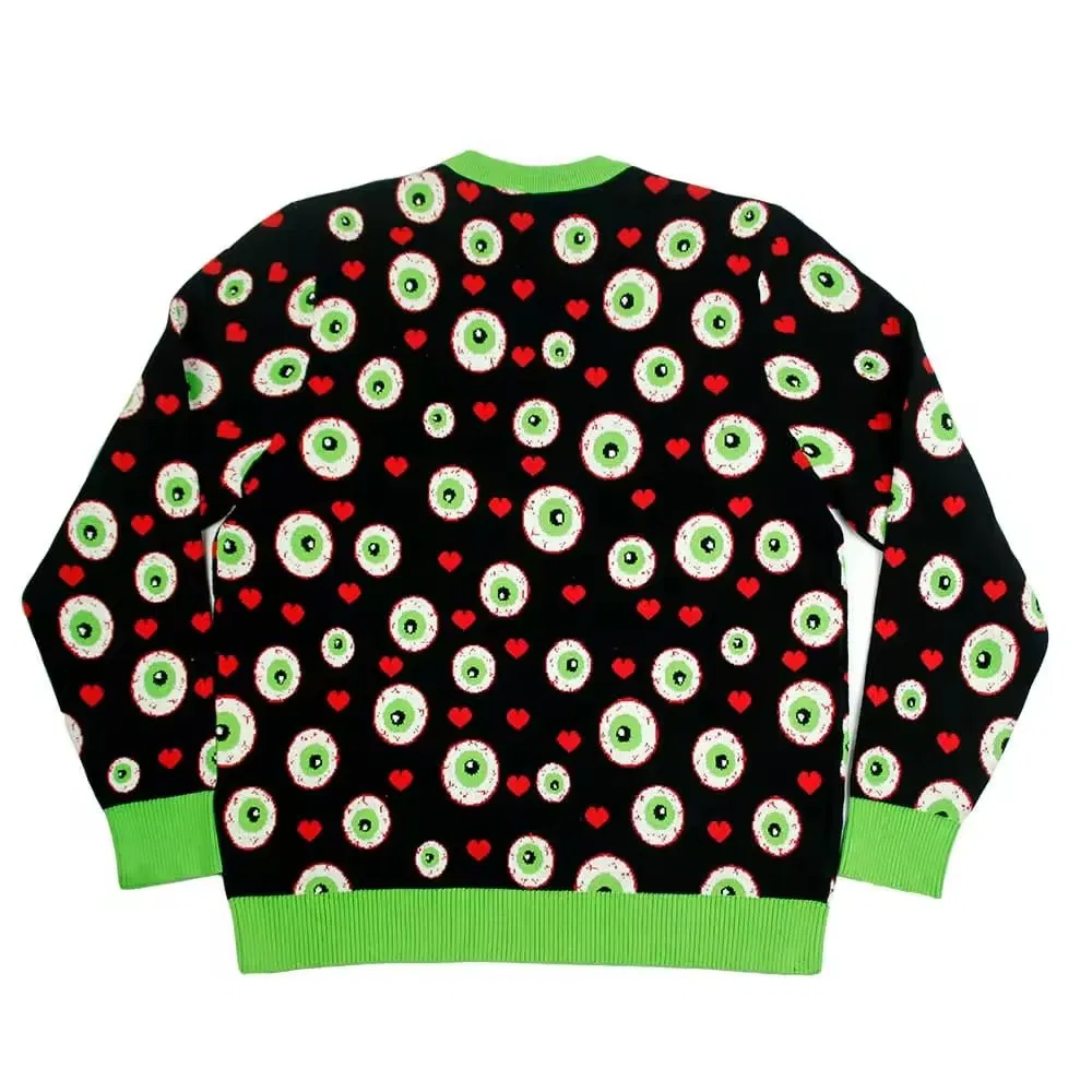 Jacquard Pullover Winter Crew Neck Cotton Knitted Designer Custom Knit Halloween Sweater