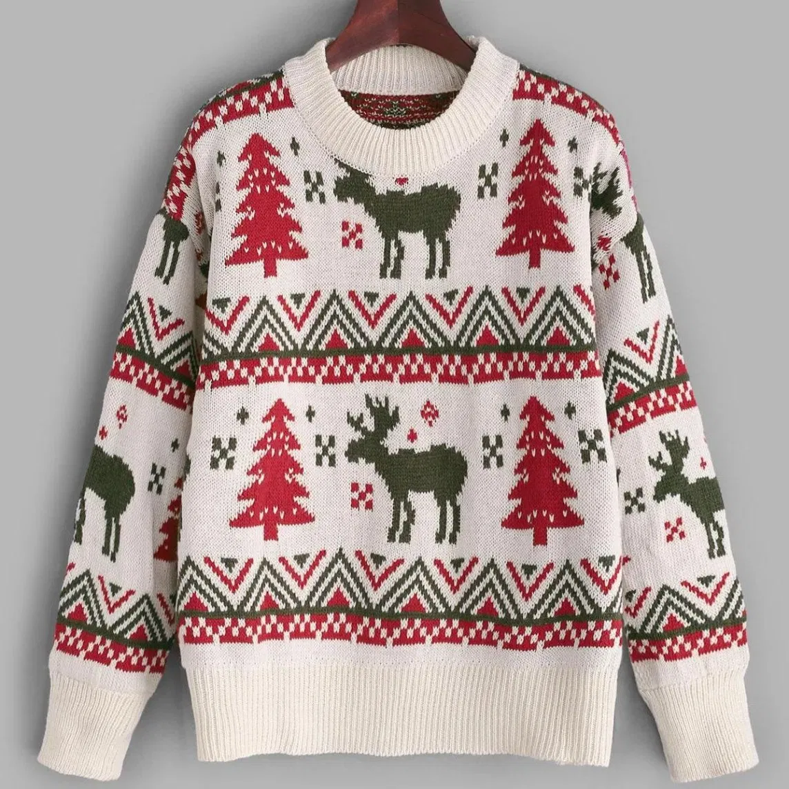 Pullover Women′s Sweaters Christmas Jumpers Unisex Custom Sweater Ugly Christmas Sweater