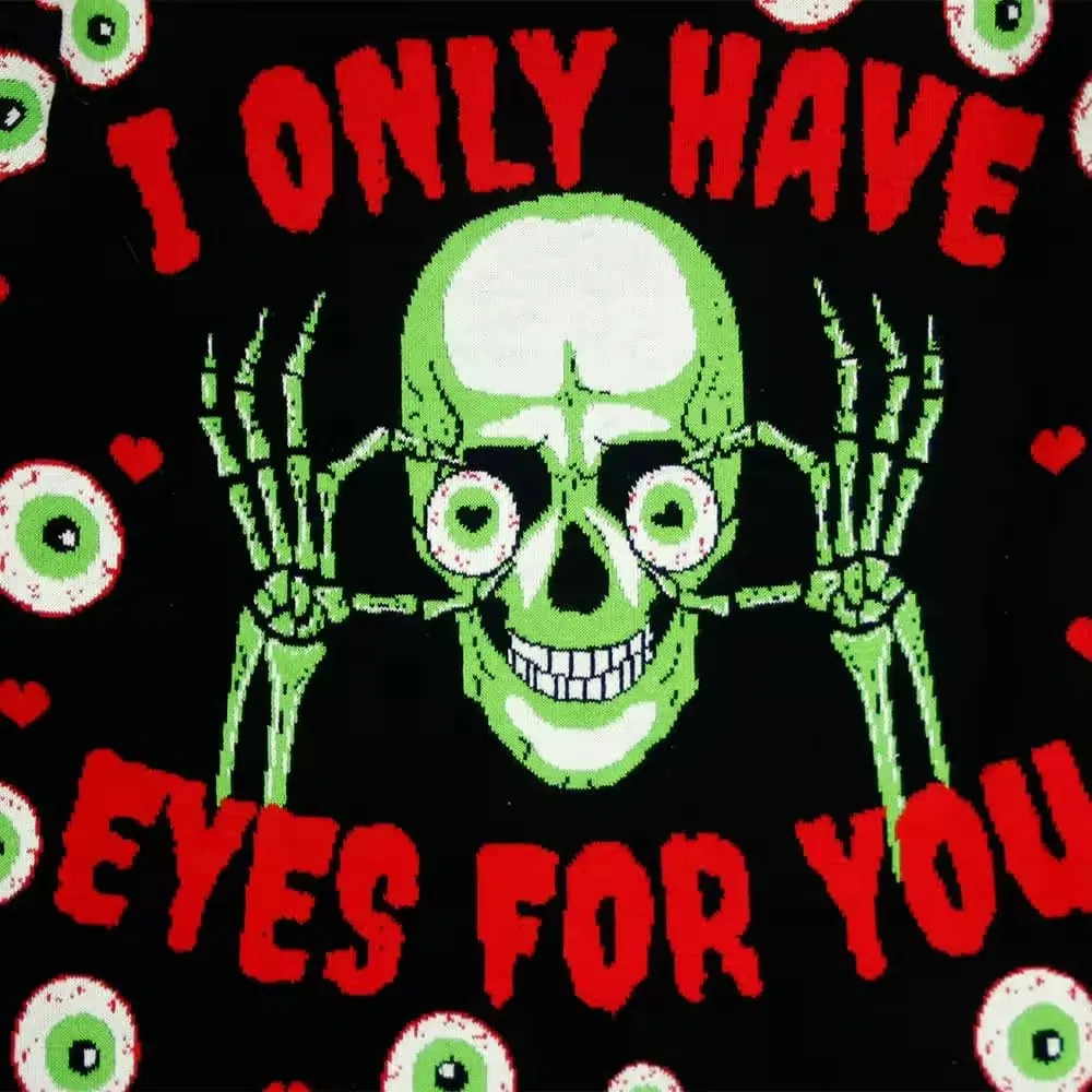 Jacquard Pullover Winter Crew Neck Cotton Knitted Designer Custom Knit Halloween Sweater