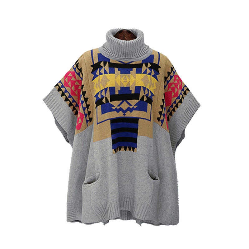 Loose Knit Sweater Knitted Elegant for Women Autumn Winter Winth Pocket