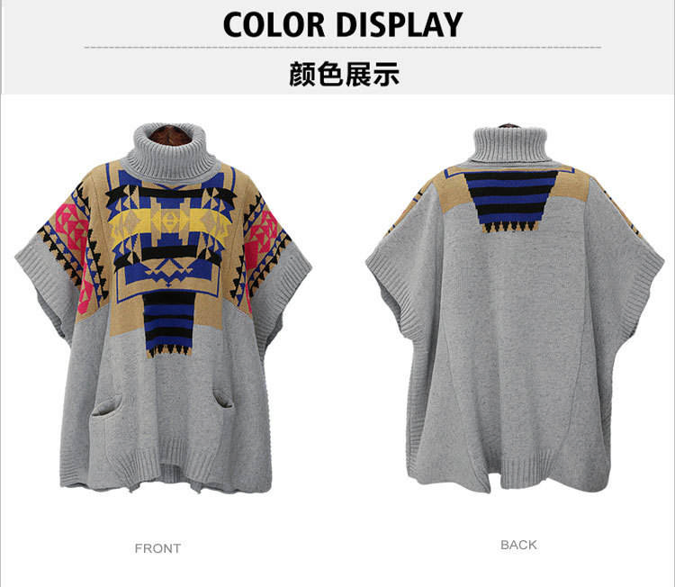 Loose Knit Sweater Knitted Elegant for Women Autumn Winter Winth Pocket