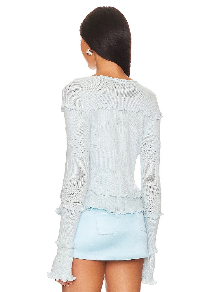 Wholesale Women Solid Color 2 Piece Set Knit Cardigen and Vest Tops Elegant Sweater Casual Sweater