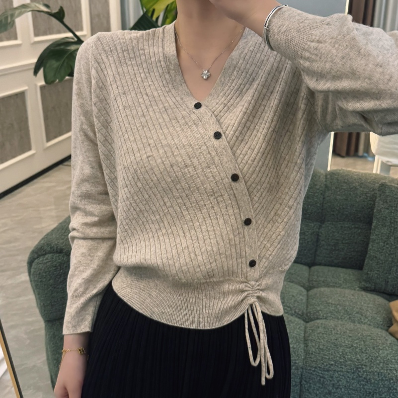 Manufacturer Outlet 63% Wool 28.2% Chinlon 8.8% Acrylic Pullover Lady Sweater