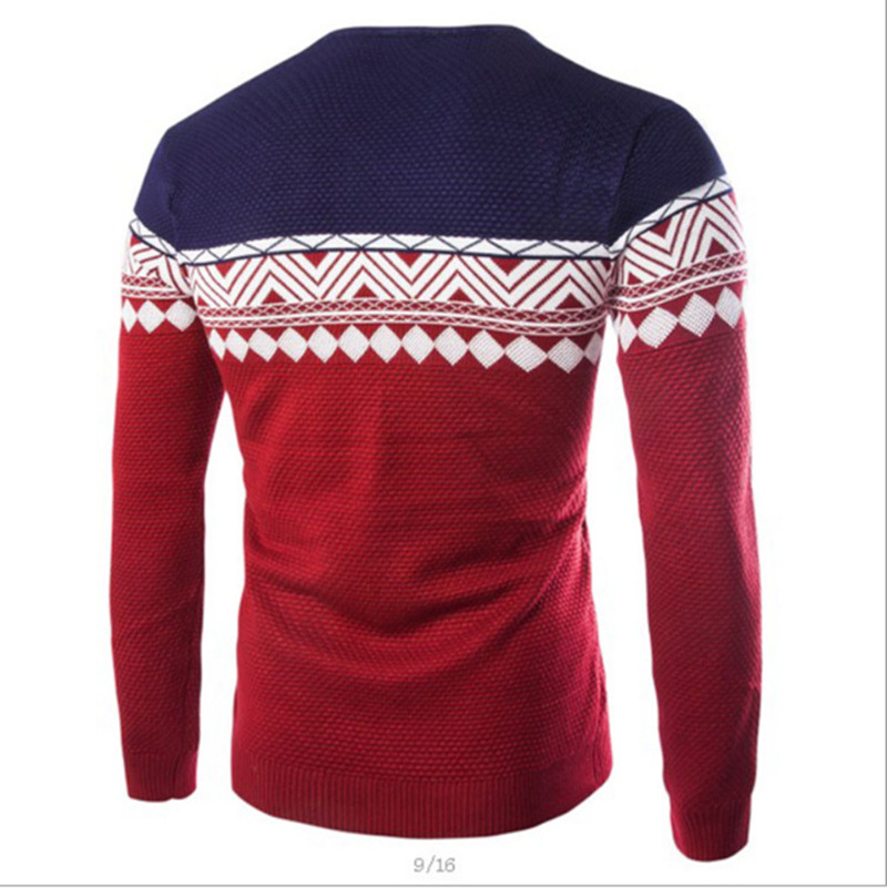Hot Sale Knit Mens Pullover Jacquard Sweaters