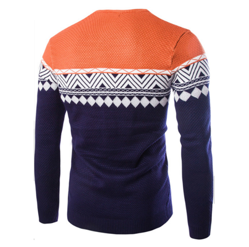 Hot Sale Knit Mens Pullover Jacquard Sweaters