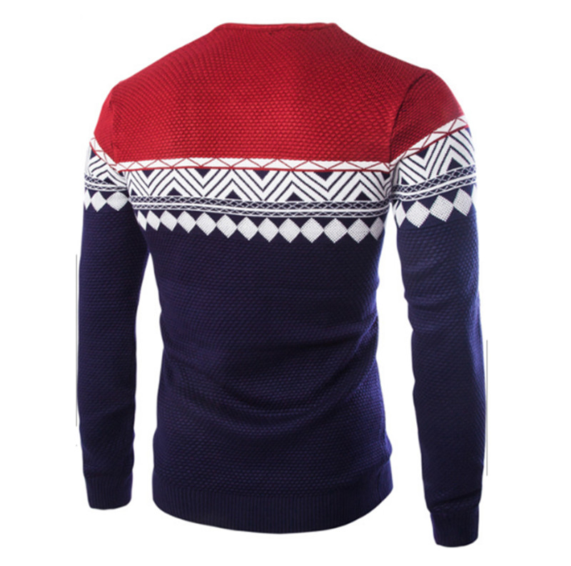 Hot Sale Knit Mens Pullover Jacquard Sweaters