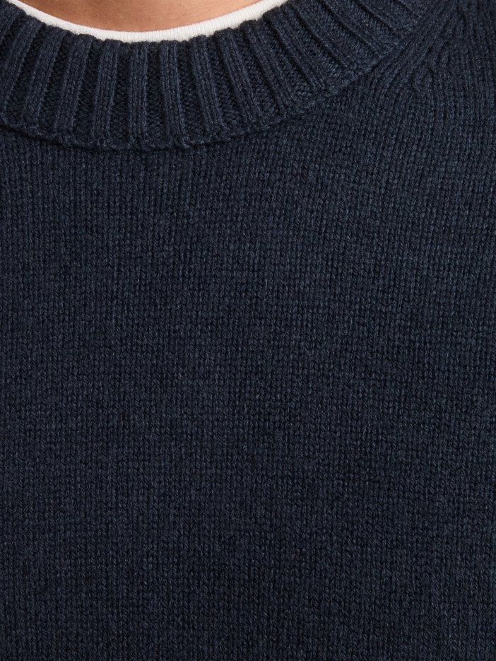 Men&prime;s MID Weight Knit Crew Neck Wool Cashmere Long Sleeves Pullover Sweater