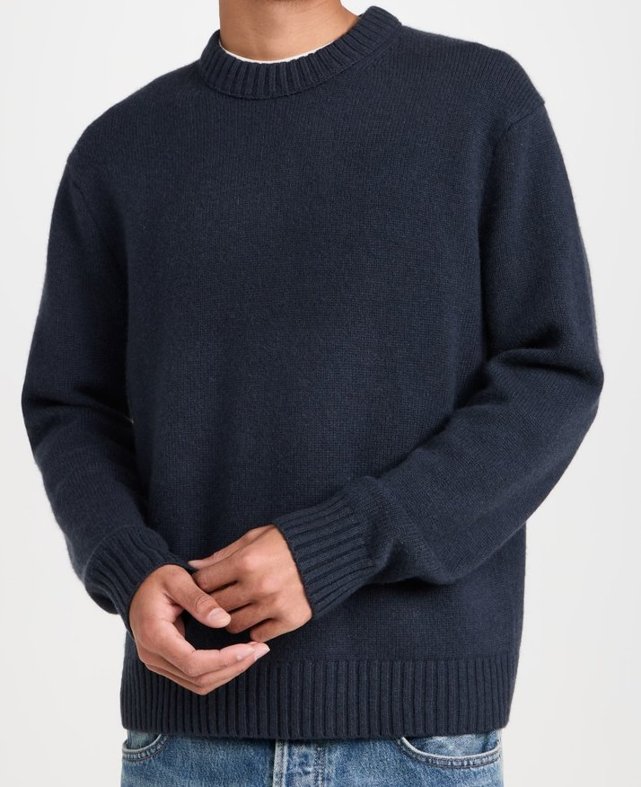 Men′s MID Weight Knit Crew Neck Wool Cashmere Long Sleeves Pullover Sweater