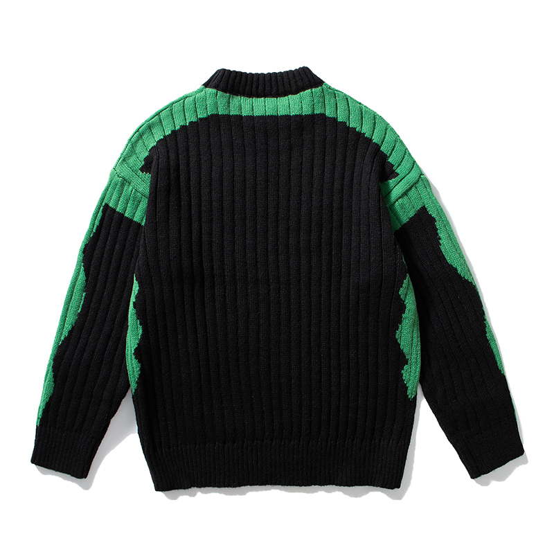 2024 New Design Cotton Custom Winter Pullover Crew Neck Sweater Knit Rib Sweater