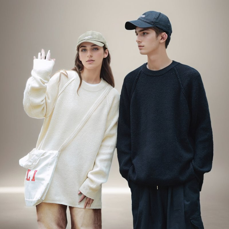 Wholesale Luxury New Arrival Men&prime;s Solid Winter Round Neck Long Sleeves Knitting Pullover Sweater Crafted Comfort Extravaganza