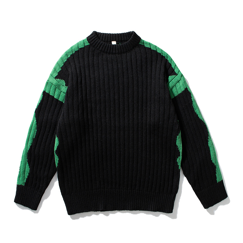 2024 New Design Cotton Custom Winter Pullover Crew Neck Sweater Knit Rib Sweater