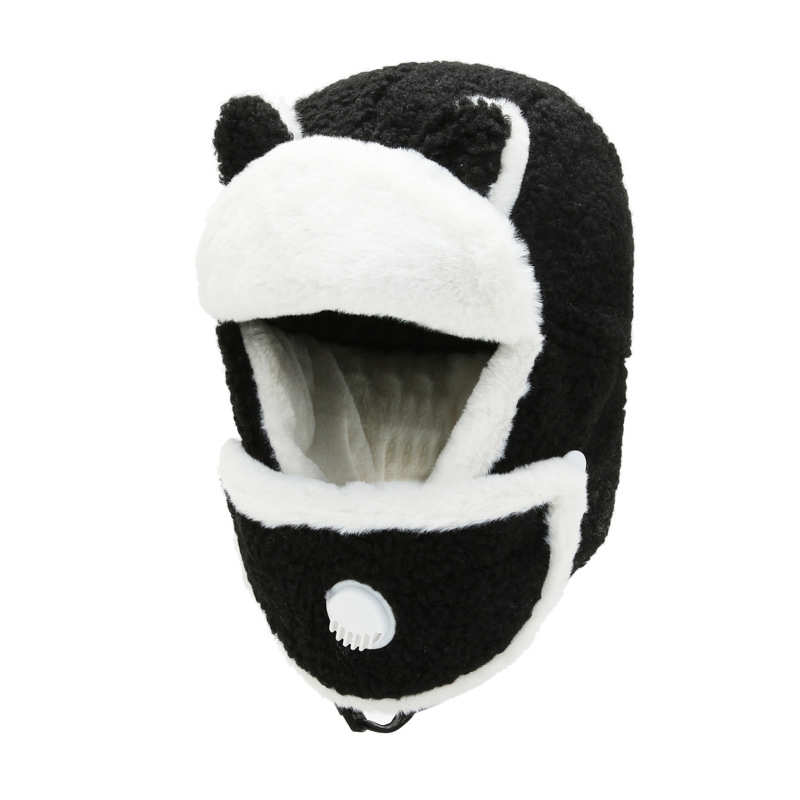 Fashion Winter Bomber Hats for Women Lovely Cat Ear Trooper Aviator Earflap Cap Outdoor Ushanka Russian Ski Hat