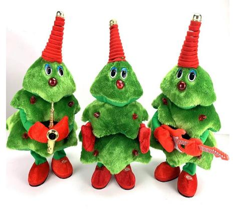 Electric Christmas Toy Christmas Tree Rocking Santa Hat Electric Climbing Santa Toy Decorations