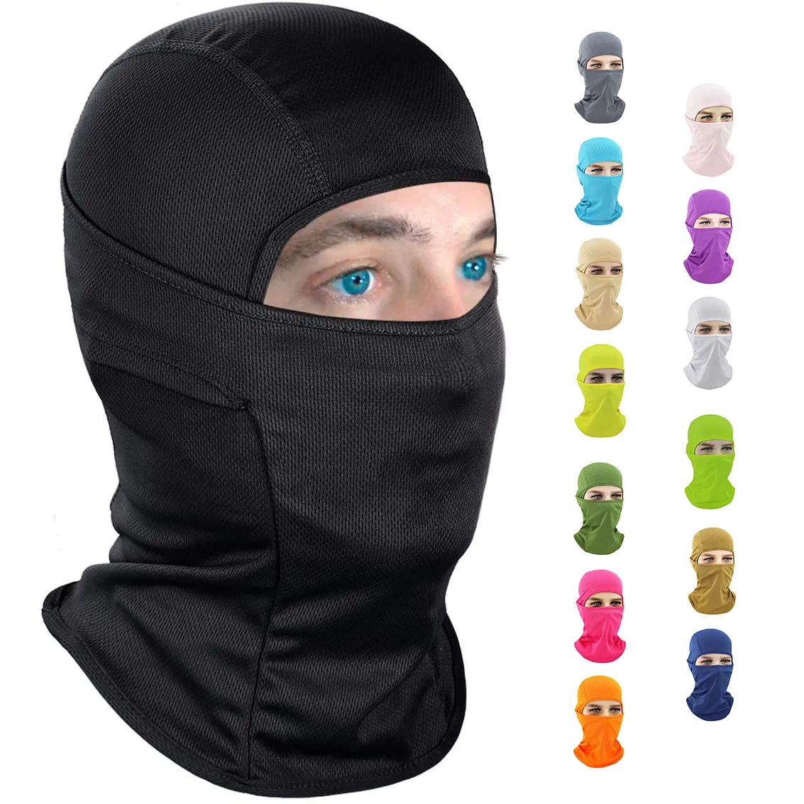 Custom Logo Manufacturer Red Tactico Ski Skull Cap Bandana Black Cagoule Windproof Mesh Outdoor Full Face Mask Balaclava