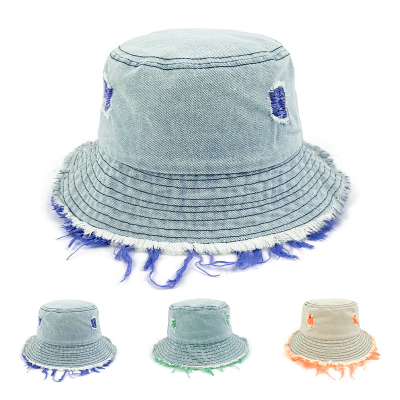 Customized Men Women Retro Leisure Bucket Outdoor Sunprotection Basin Cap Fisherman's Hat