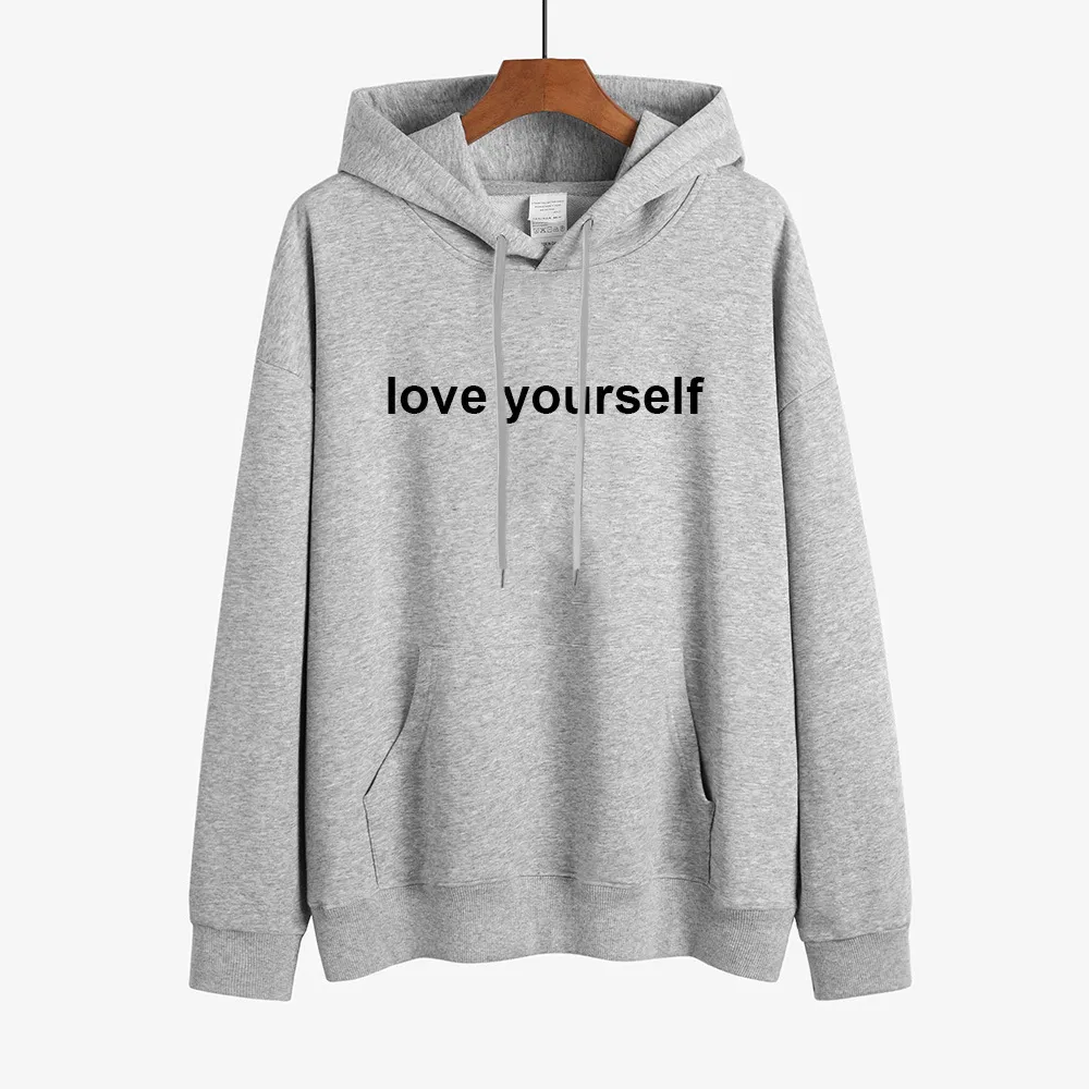 Letter Printing New Fashion Hooded Long Sleeve Comfortable Plain Fleece Cotton Shirt Leisure Hoody