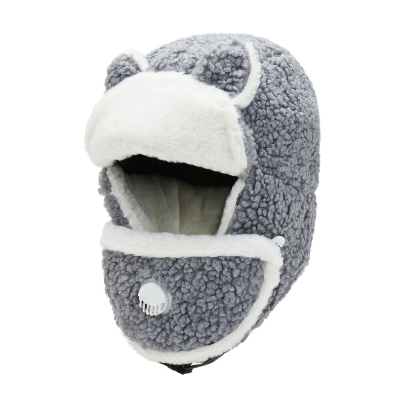 Fashion Winter Bomber Hats for Women Lovely Cat Ear Trooper Aviator Earflap Cap Outdoor Ushanka Russian Ski Hat