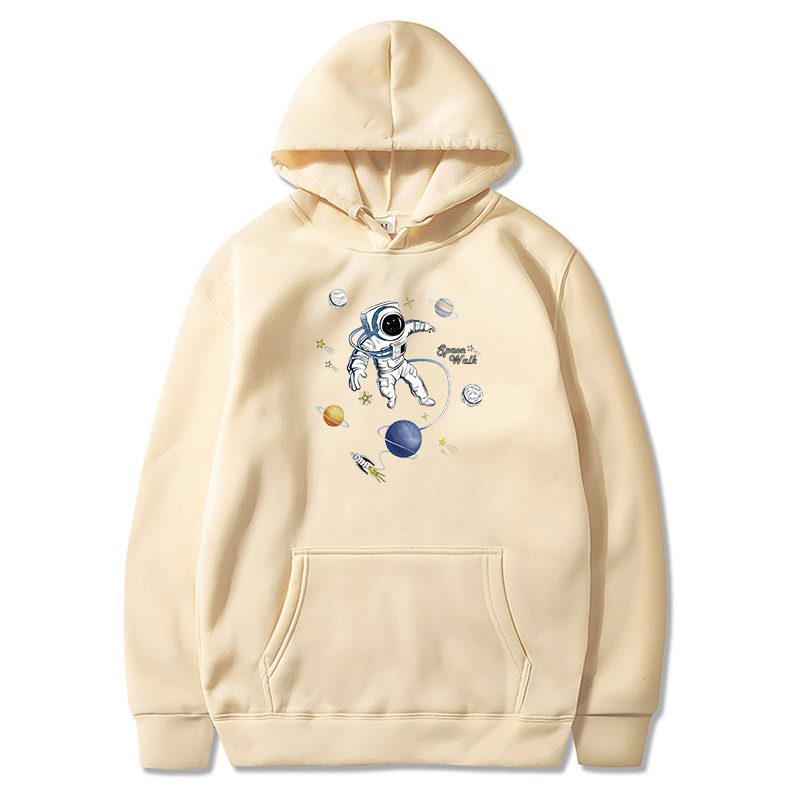 Street Astronaut Hooded Fleece Casual Jacket Leisure Fleece Cotton Sweatshirt Women Lady Hooded Sweater