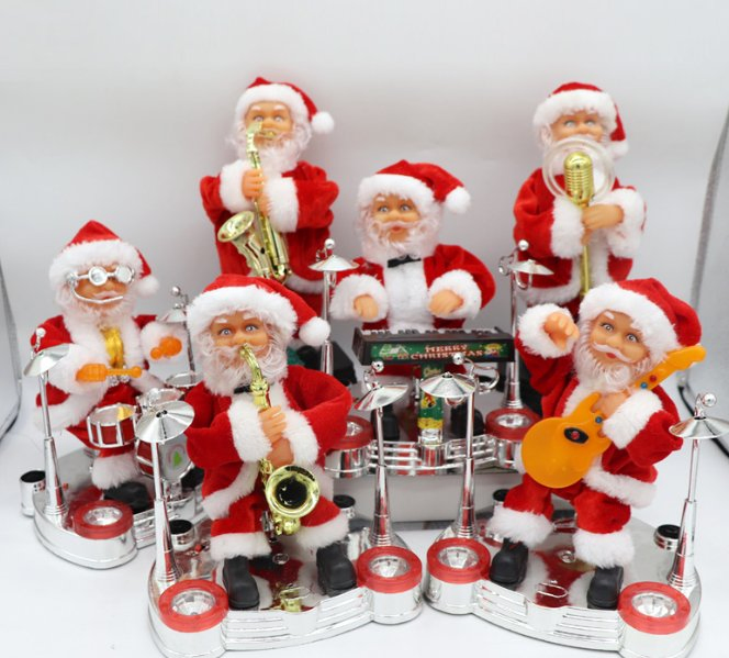 Electric Christmas Toy Christmas Tree Rocking Santa Hat Electric Climbing Santa Toy Decorations