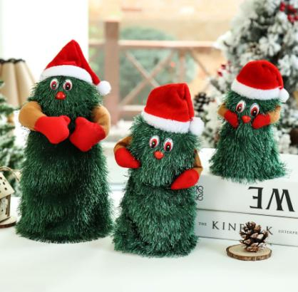 Electric Christmas Toy Christmas Tree Rocking Santa Hat Electric Climbing Santa Toy Decorations