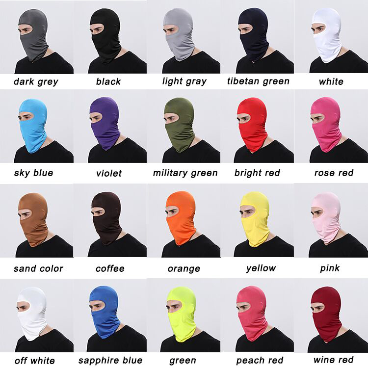 Designer Ski Masks Full Face Cover Ski Mask One Hole Spandex Ski Mask Balaclava for Men Women