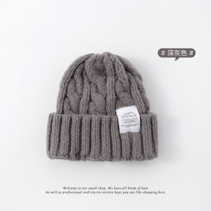 Custom Casual Cotton Beanie Warm Wholesale Fashion Stylish Plain Thick Autumn-Winter Hats