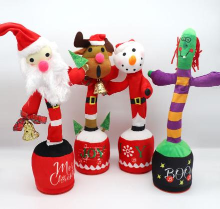 Electric Christmas Toy Christmas Tree Rocking Santa Hat Electric Climbing Santa Toy Decorations