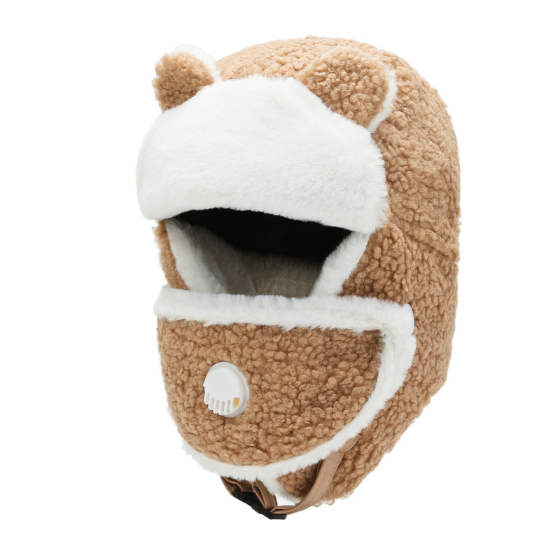 Fashion Winter Bomber Hats for Women Lovely Cat Ear Trooper Aviator Earflap Cap Outdoor Ushanka Russian Ski Hat