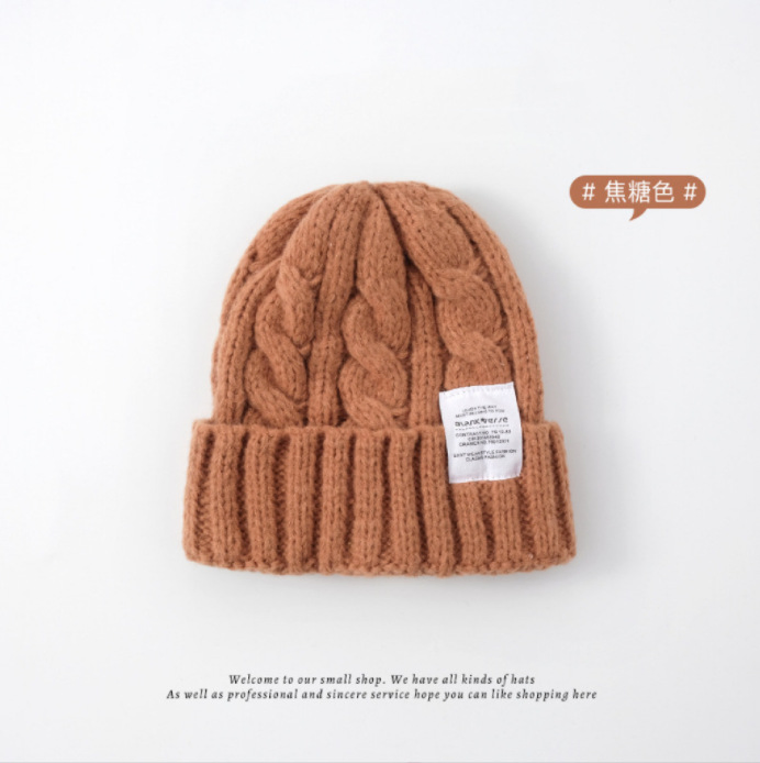 Custom Casual Cotton Beanie Warm Wholesale Fashion Stylish Plain Thick Autumn-Winter Hats