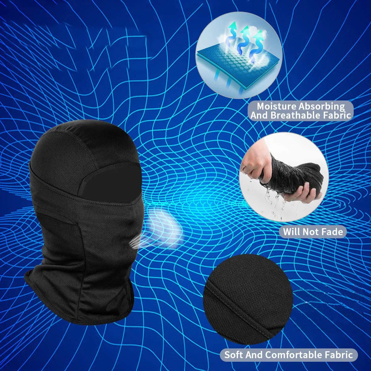 Custom Logo Manufacturer Red Tactico Ski Skull Cap Bandana Black Cagoule Windproof Mesh Outdoor Full Face Mask Balaclava