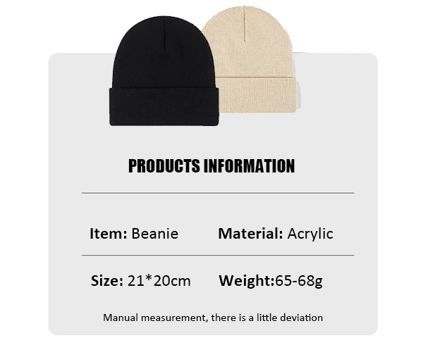 High Quality Blank Acrylic Warm Knitted Winter Hats Embroidery Custom Beanie with Logo