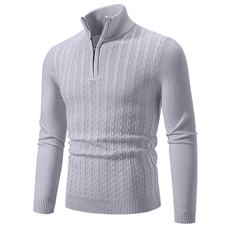 New Men&rsquor; S Autumn/Winter Knits: Solid - Color Turtleneck, Pullover Sweater &amp; Casual Outerwear.