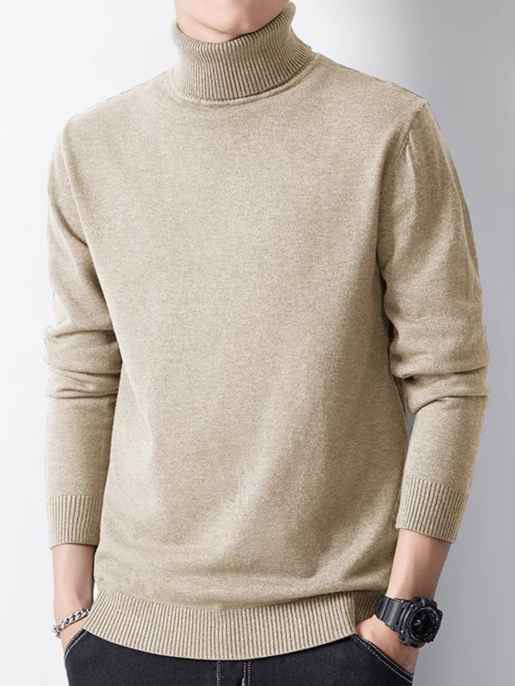 Men′s Winter Solid Sweaters: Fleece-Lined, Turtleneck, Warm, Multi-Color. Custom & Wholesale