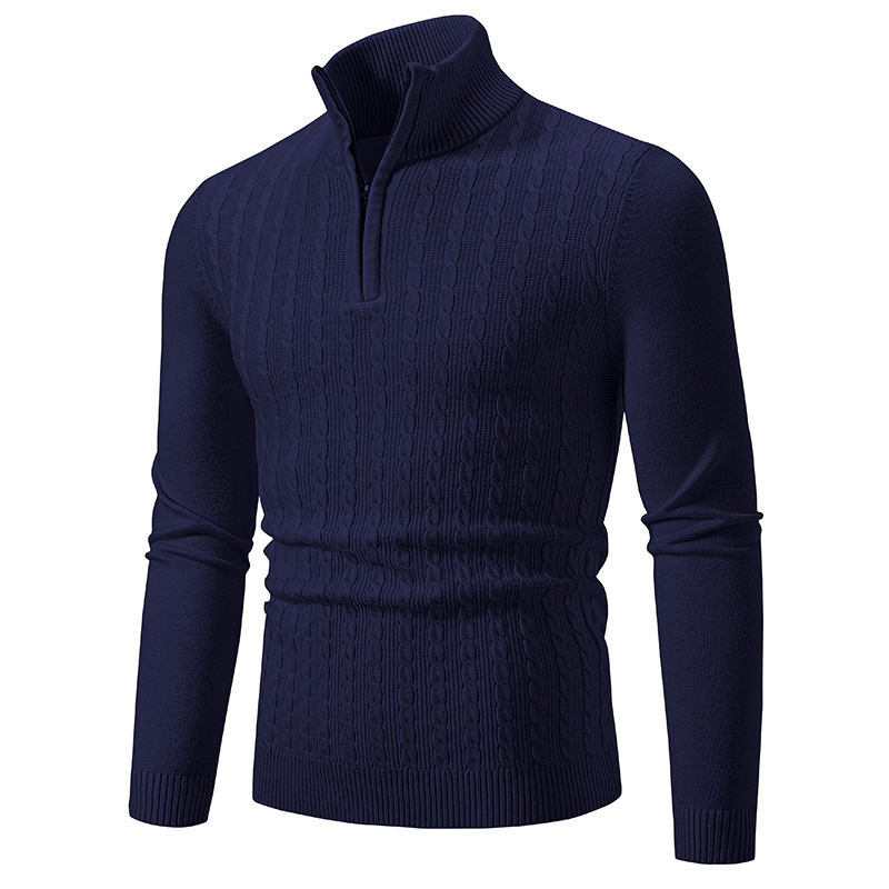New Men&rsquor; S Autumn/Winter Knits: Solid - Color Turtleneck, Pullover Sweater &amp; Casual Outerwear.