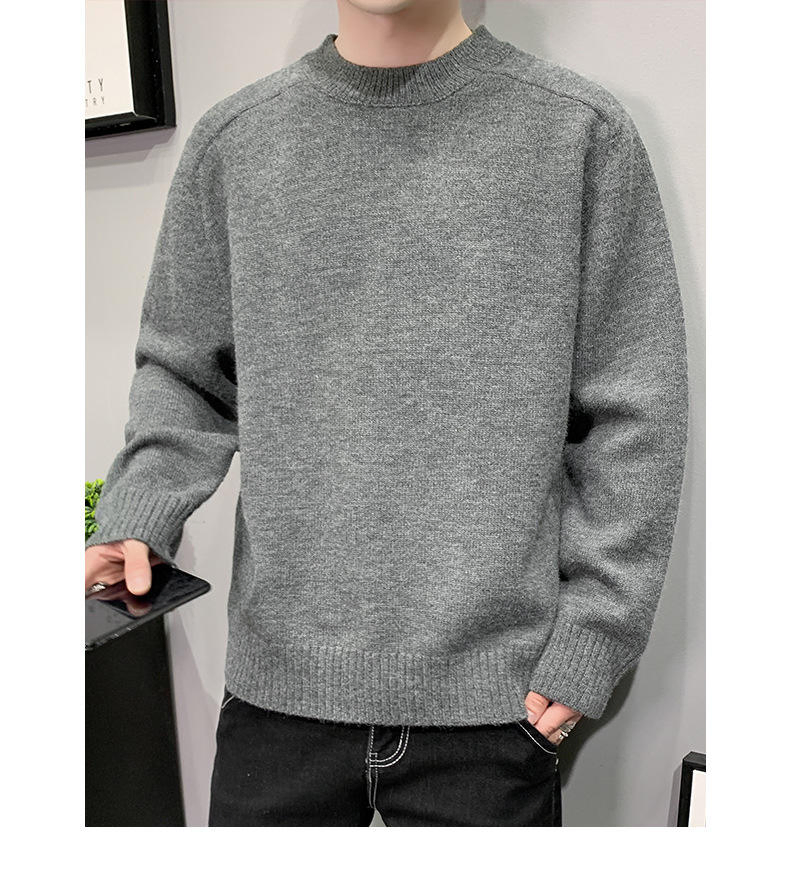 Winter 2022 Solid Color Simple Basic Turtleneck Sweater Men&prime;s Casual Long Sleeve Sweater