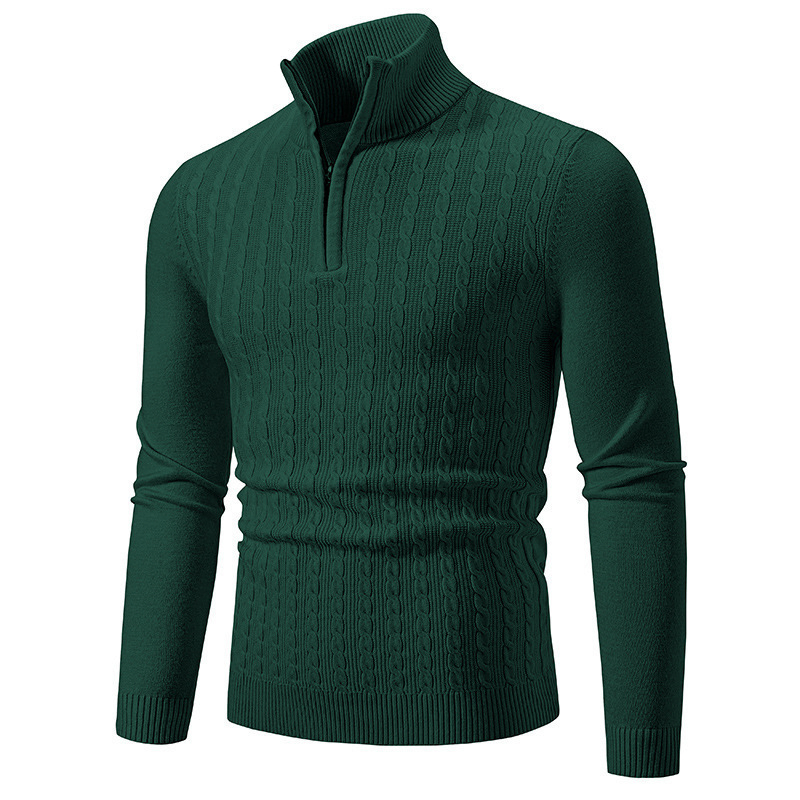 New Men&rsquor; S Autumn/Winter Knits: Solid - Color Turtleneck, Pullover Sweater &amp; Casual Outerwear.