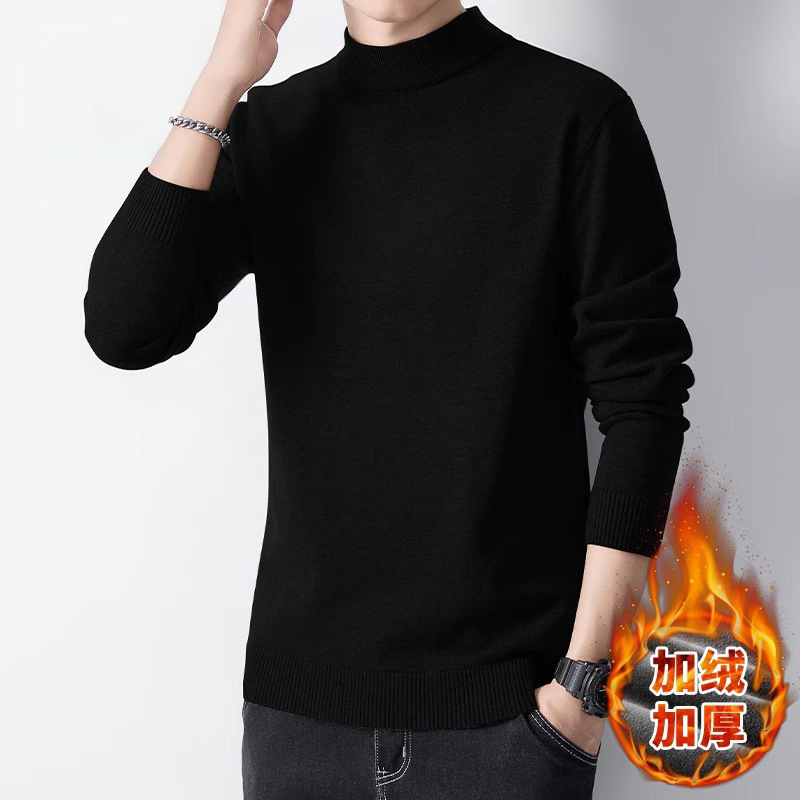 Men&prime;s Winter Solid Sweaters: Fleece-Lined, Turtleneck, Warm, Multi-Color. Custom &amp; Wholesale