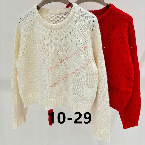 Custom Designer Autumn Winter Hollow-out Women Knitted Sweater